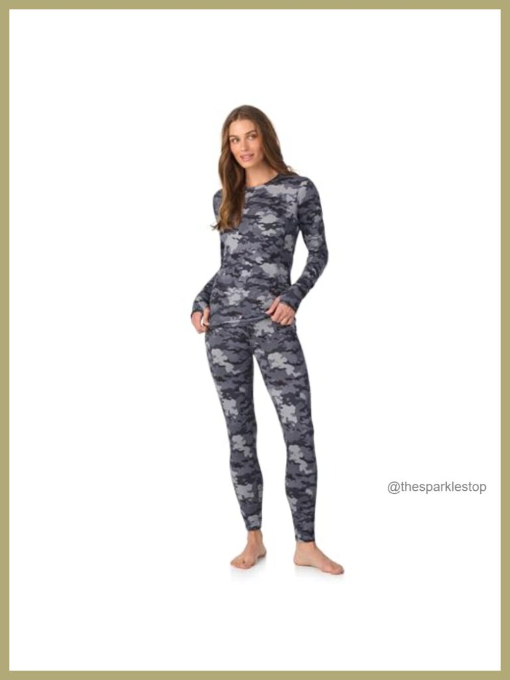 Heavyweight Fleece Lined Thermal Underwear Set Base Layer Thumbholes